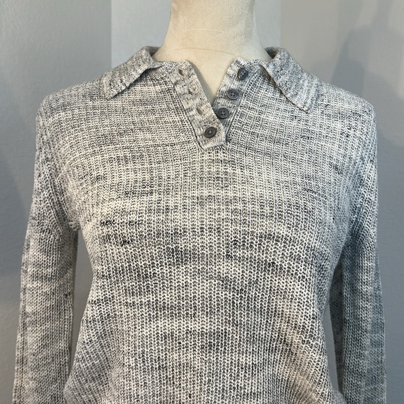 American Eagle Heather Gray Polo Knit Sweater Size Small NWOT - Picture 5 of 9